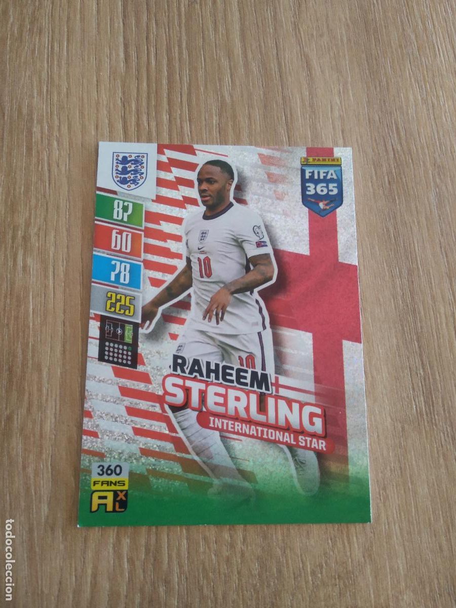 Cartes &agrave; collectionner de Football: 360 STERLING INGLATERRA CROMO FUTBOL PANINI ADRENALYN 21-22 FIFA 365 2021-2022