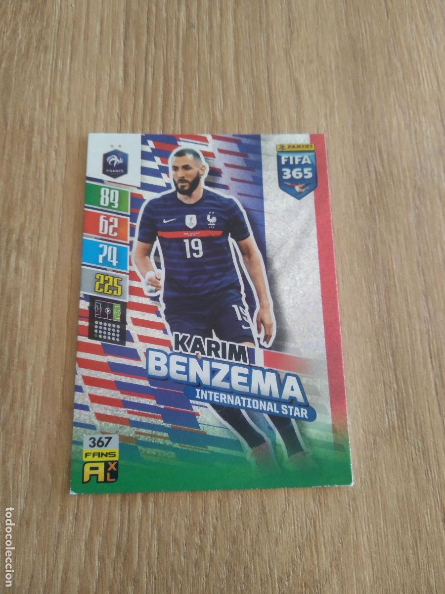 Cromos de F&uacute;tbol: 367 BENZEMA FRANCIA CROMO FUTBOL PANINI ADRENALYN 21-22 FIFA 365 2021-2022