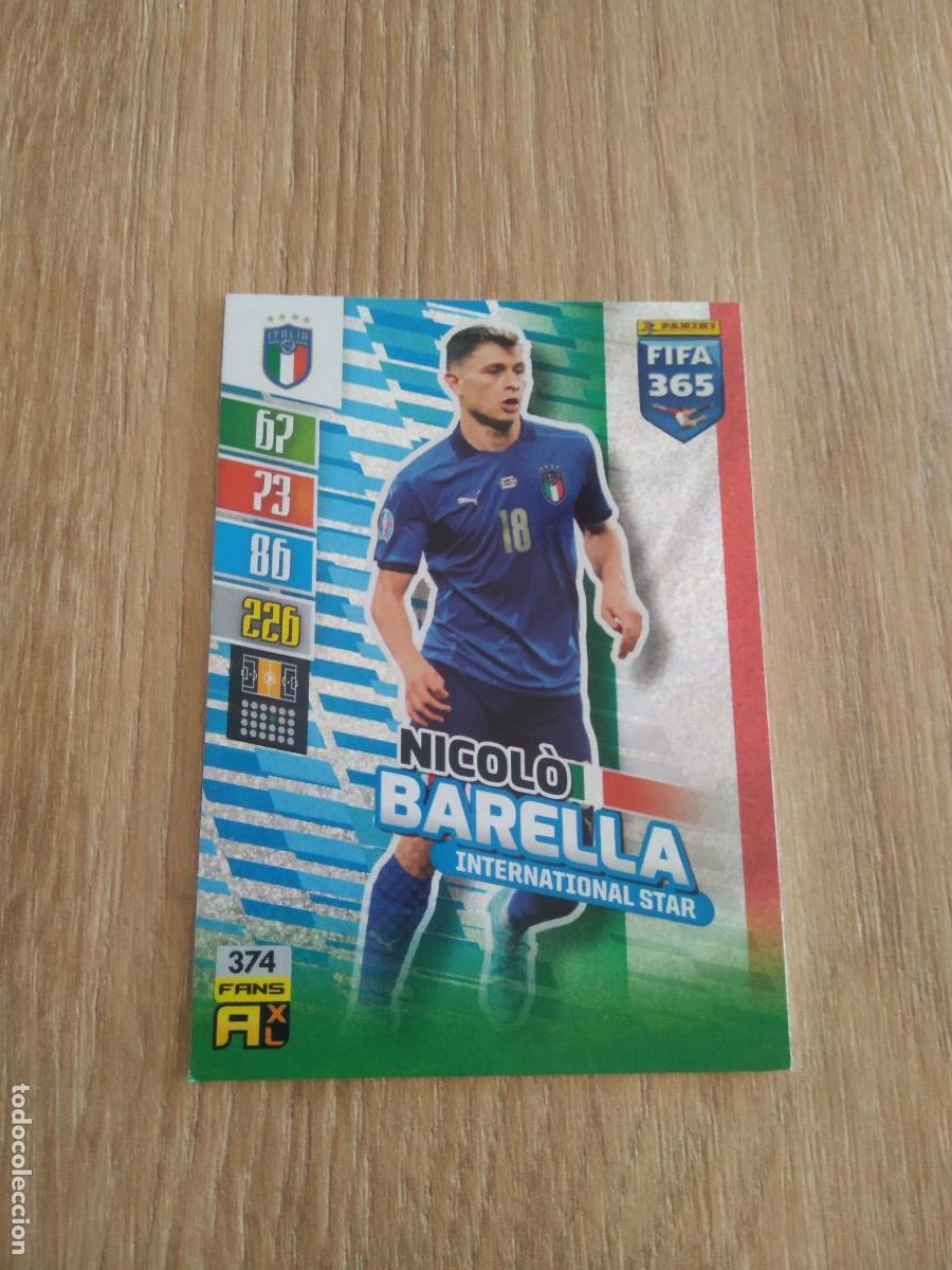 Cromos de F&uacute;tbol: 374 BARELLA ITALIA CROMO FUTBOL PANINI ADRENALYN 21-22 FIFA 365 2021-2022