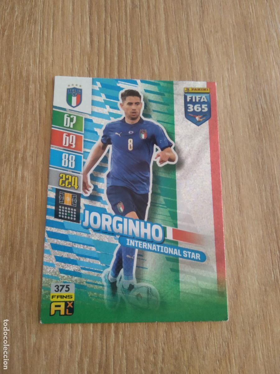 Cromos de F&uacute;tbol: 375 JORGINHO ITALIA CROMO FUTBOL PANINI ADRENALYN 21-22 FIFA 365 2021-2022