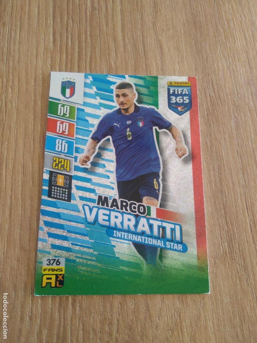 Cromos de F&uacute;tbol: 376 VERRATTI ITALIA CROMO FUTBOL PANINI ADRENALYN 21-22 FIFA 365 2021-2022