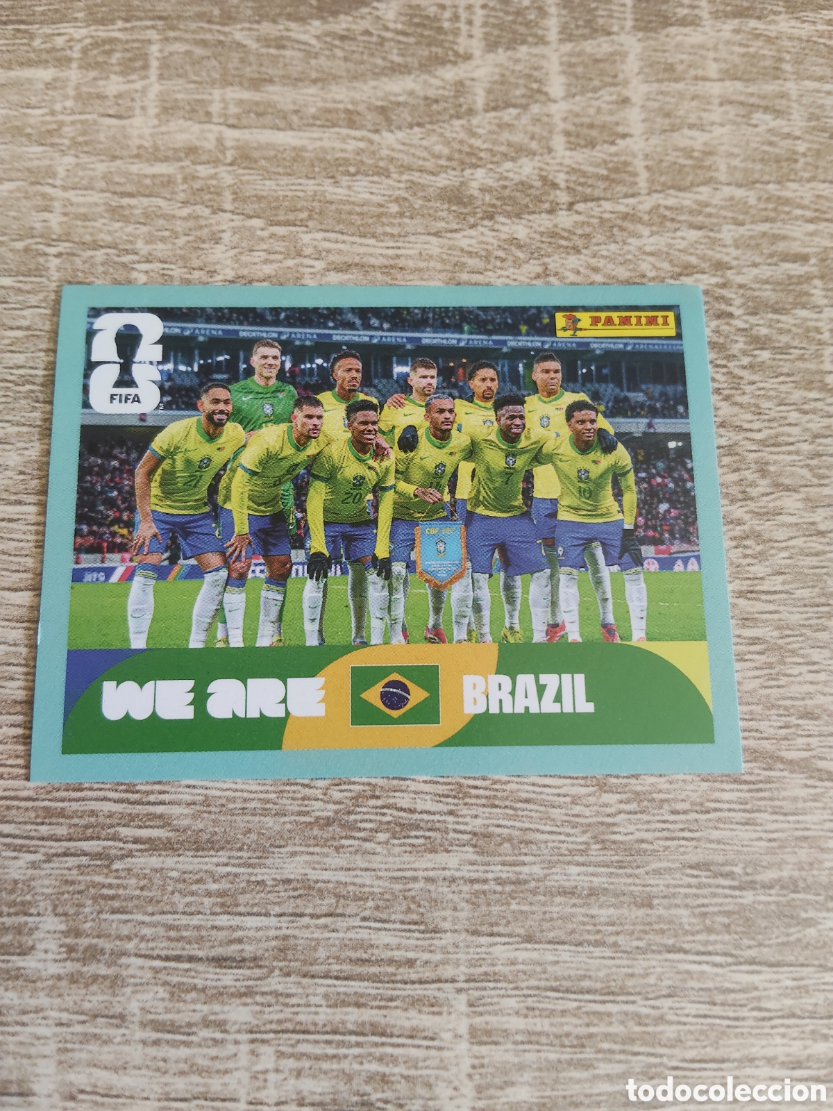 Cromos de F&uacute;tbol: Panini mundial 2026 BRA 13 alineaci&oacute;n Brasil
