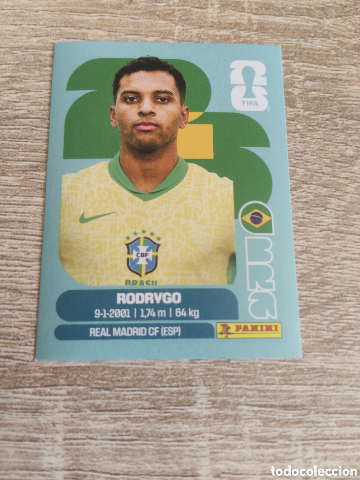 Cromos de F&uacute;tbol: Panini mundial 2026 BRA 15 Rodrygo Brasil