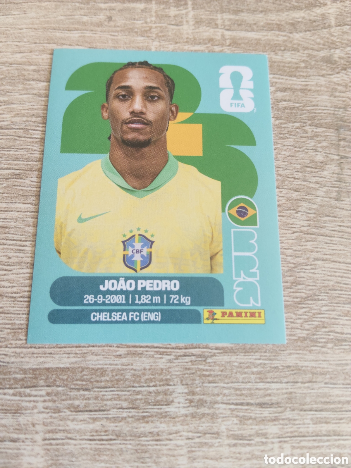 Cromos de F&uacute;tbol: Panini mundial 2026 BRA 16 Joao Pedro Brasil
