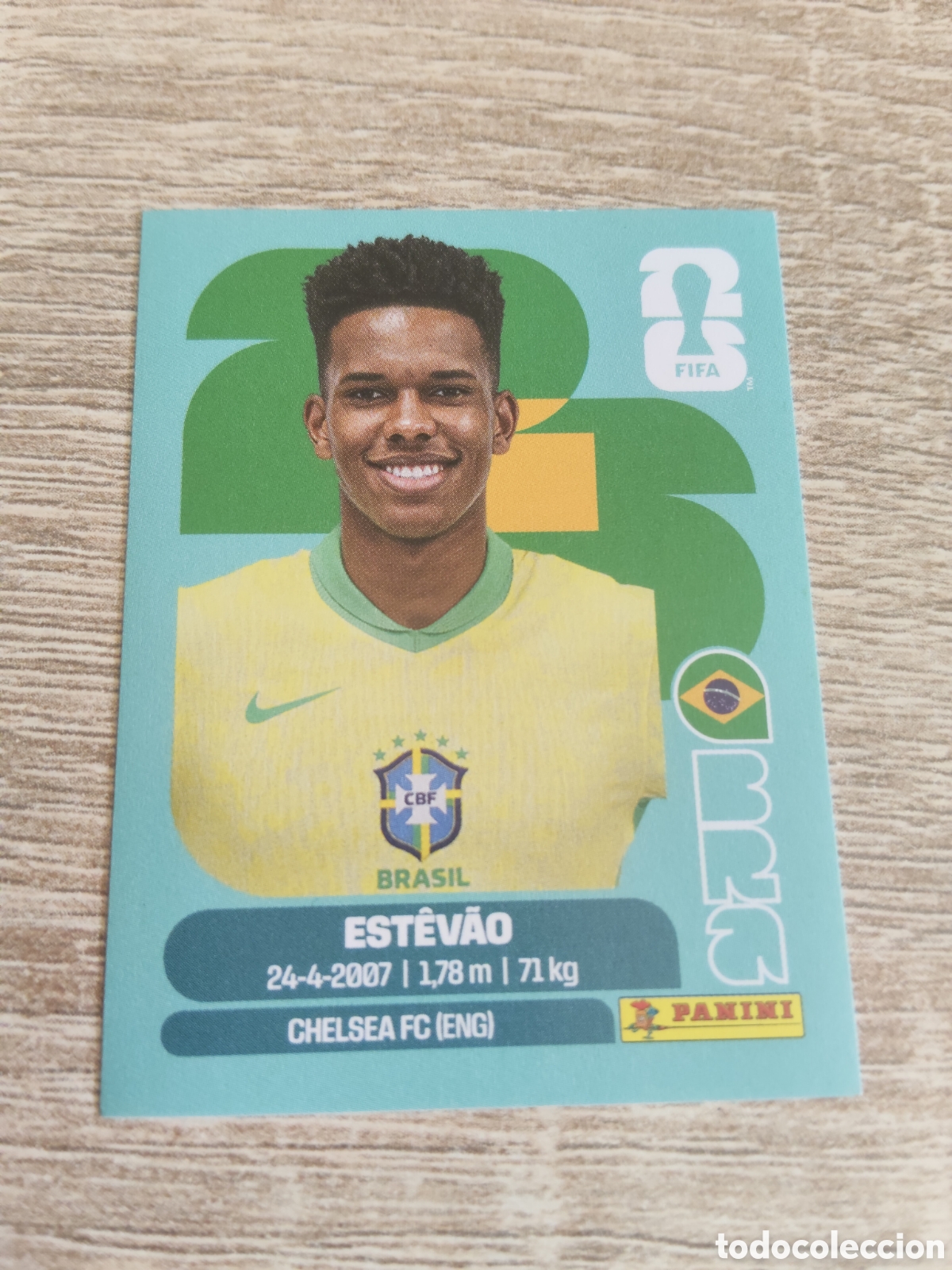 Cromos de F&uacute;tbol: Panini mundial 2026 BRA 20 Estevao Brasil