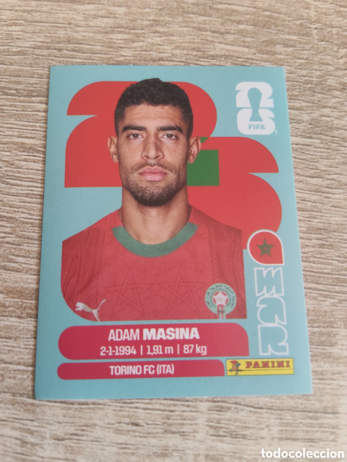 Cromos de F&uacute;tbol: Panini mundial 2026 MAR 9 Adam Masina Marruecos