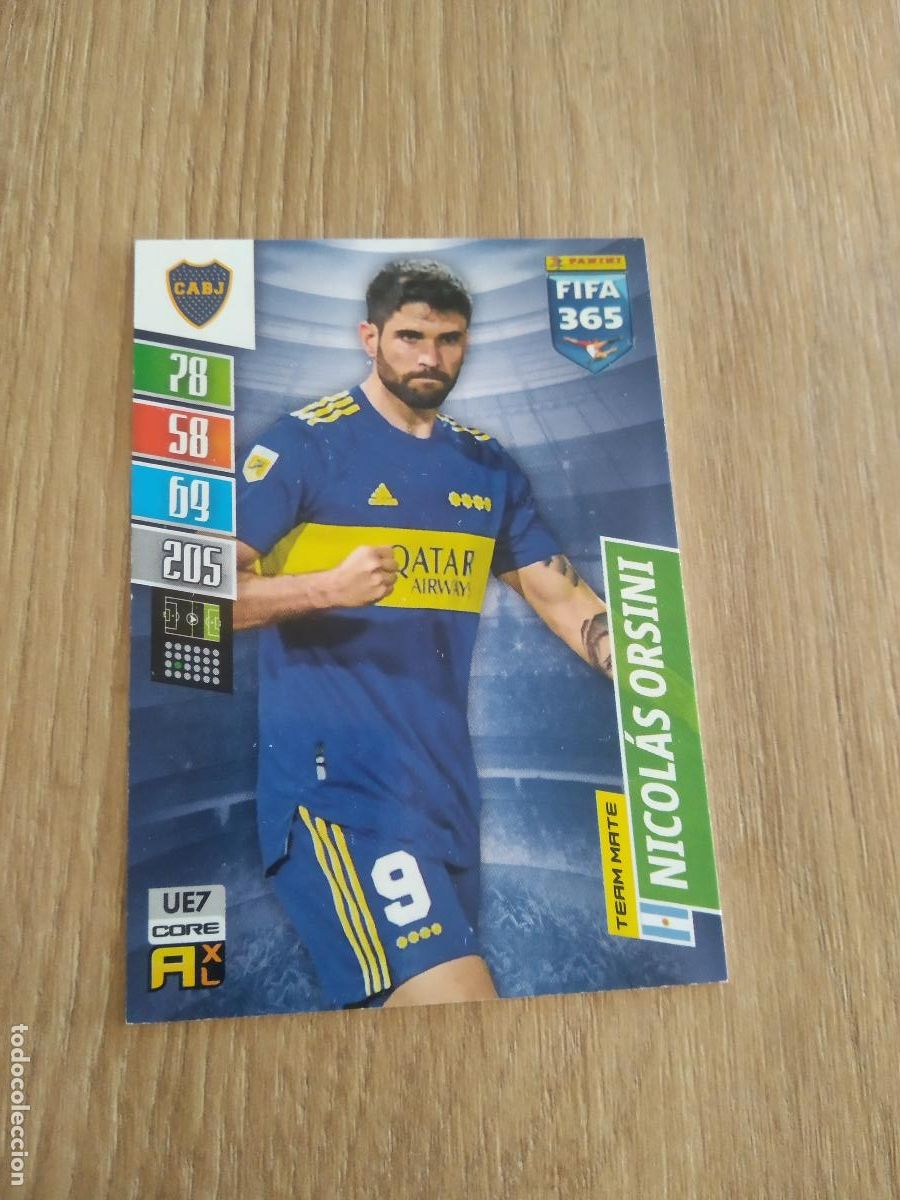 Cromos de F&uacute;tbol: UE 7 NICOLAS ORSINI BOCA JUNIORS CROMO FUTBOL PANINI ADRENALYN 21-22 FIFA 365 2021-2022