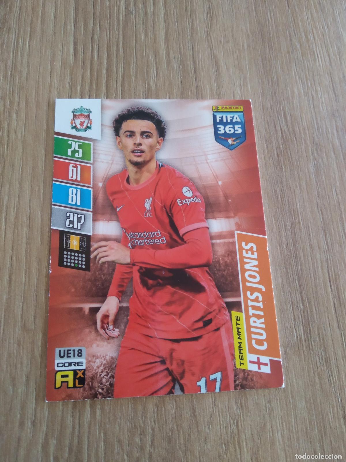 Cromos de F&uacute;tbol: UE 18 CURTIS JONES LIVERPOOL CROMO FUTBOL PANINI ADRENALYN 21-22 FIFA 365 2021-2022