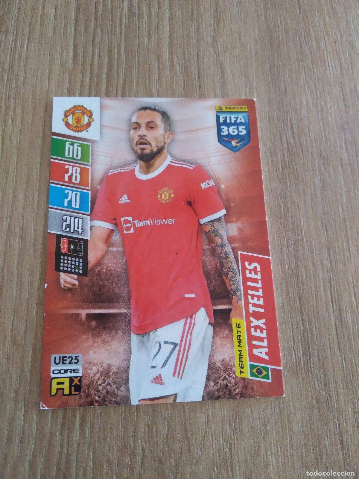 Cromos de F&uacute;tbol: UE 25 ALEX TELLES MANCHESTER UNITED CROMO FUTBOL PANINI ADRENALYN 21-22 FIFA 365 2021-2022