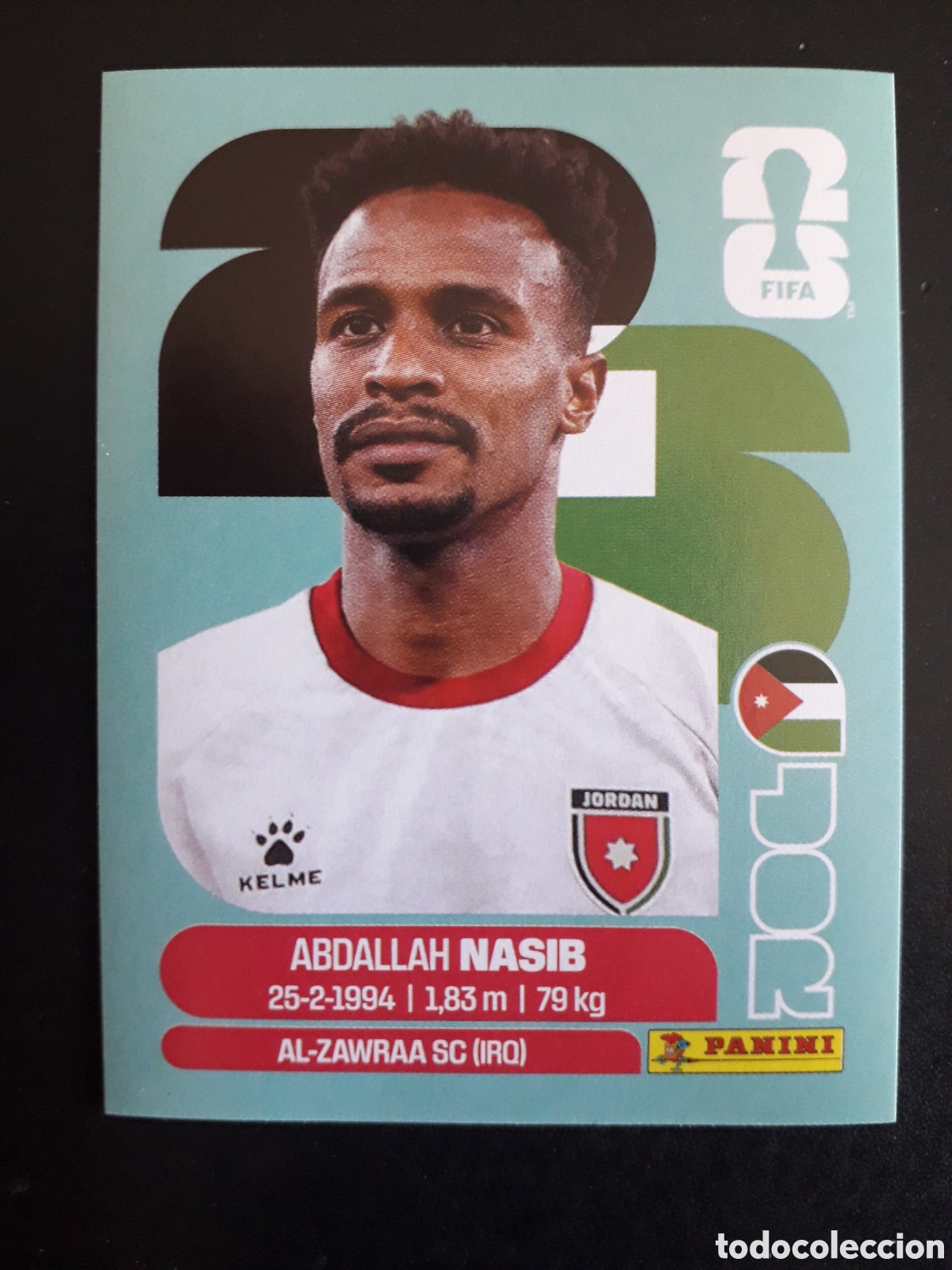 Cromos de F&uacute;tbol: NASIB JORDANIA JOR 6 MUNDIAL F&Uacute;TBOL 2026 FIFA WORLD CUP PANINI SIN PEGAR PEDIDO M&Iacute;NIMO 3&euro;