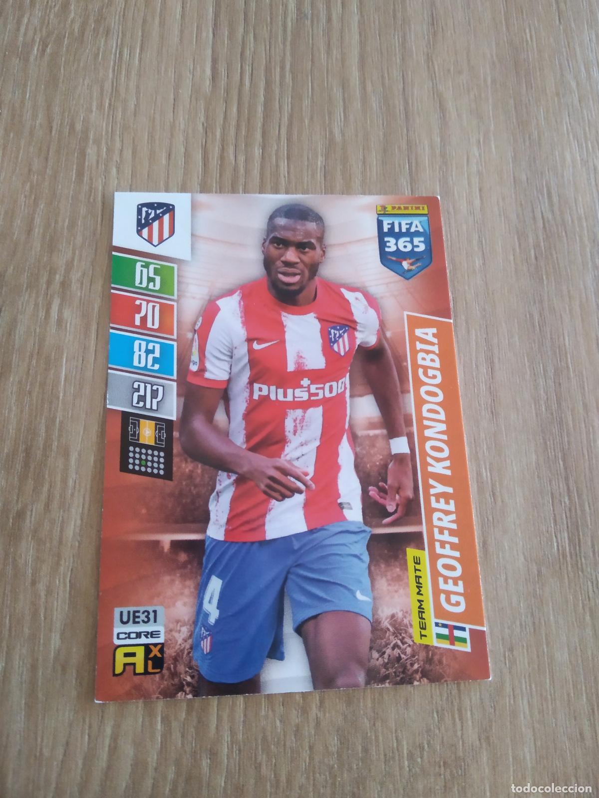Cromos de F&uacute;tbol: UE 31 KONDOGBIA ATLETICO DE MADRID CROMO FUTBOL PANINI ADRENALYN 21-22 FIFA 365 2021-2022