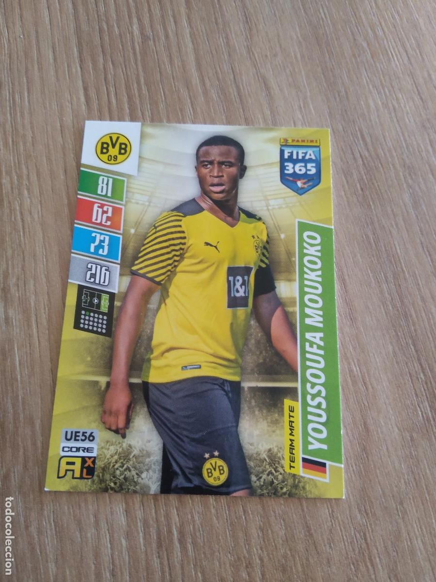 Cromos de F&uacute;tbol: UE 56 MOUKOKO BORUSSIA DORTMUND CROMO FUTBOL PANINI ADRENALYN 21-22 FIFA 365 2021-2022