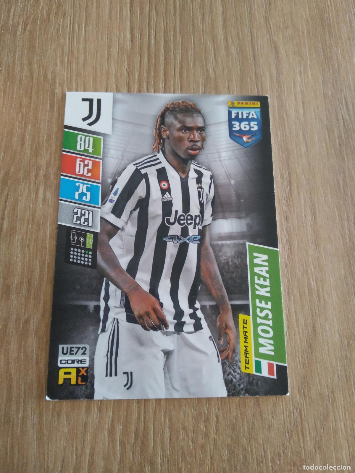 Cromos de F&uacute;tbol: UE 72 MOISE KEAN JUVENTUS TURIN CROMO FUTBOL PANINI ADRENALYN 21-22 FIFA 365 2021-2022