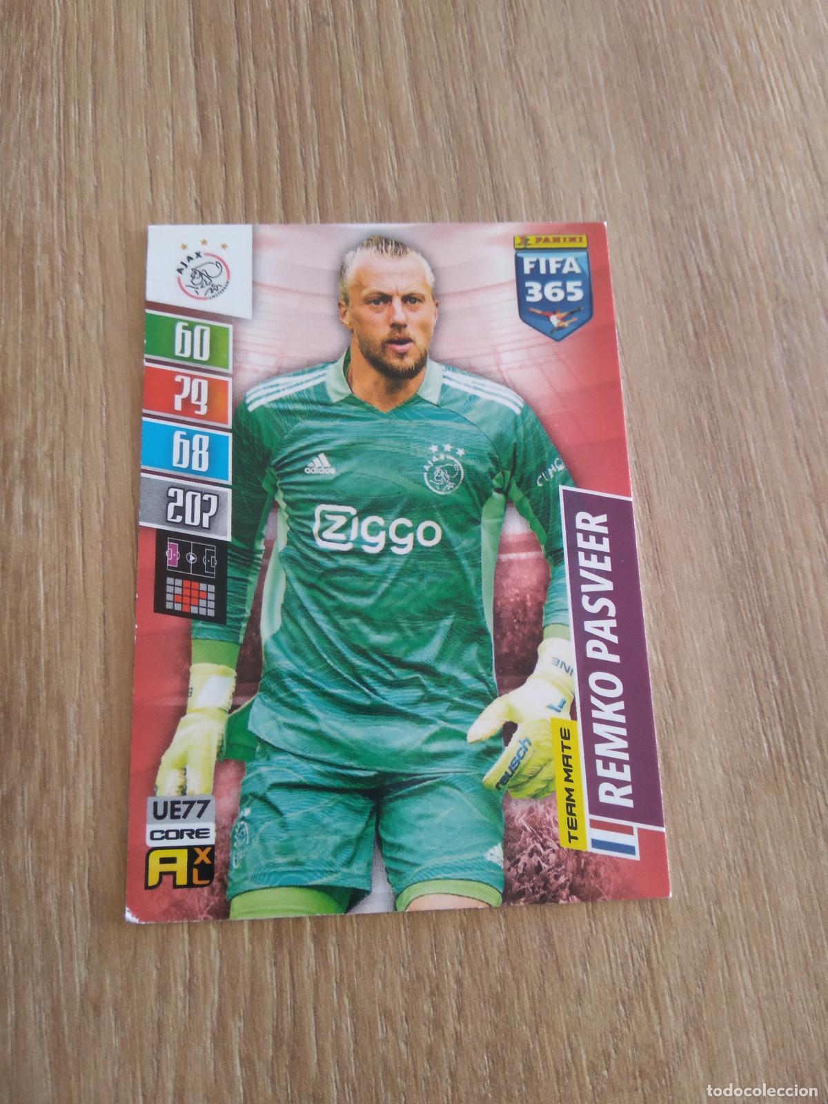 Fu&szlig;ball-Sticker: UE 77 REMKO PASVEER AJAX CROMO FUTBOL PANINI ADRENALYN 21-22 FIFA 365 2021-2022