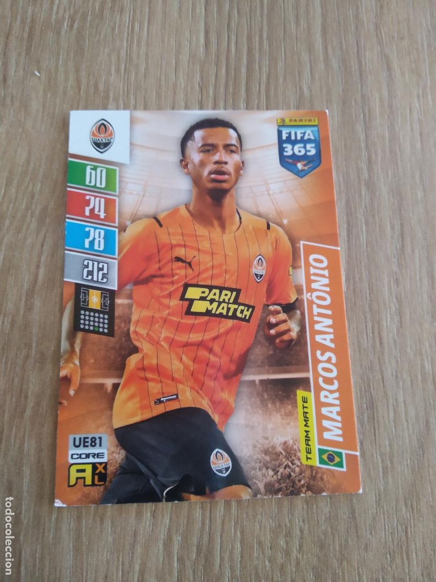 Fu&szlig;ball-Sticker: UE 81 MARCOS ANTONIO SHAKHTAR DONETSK CROMO FUTBOL PANINI ADRENALYN 21-22 FIFA 365 2021-2022