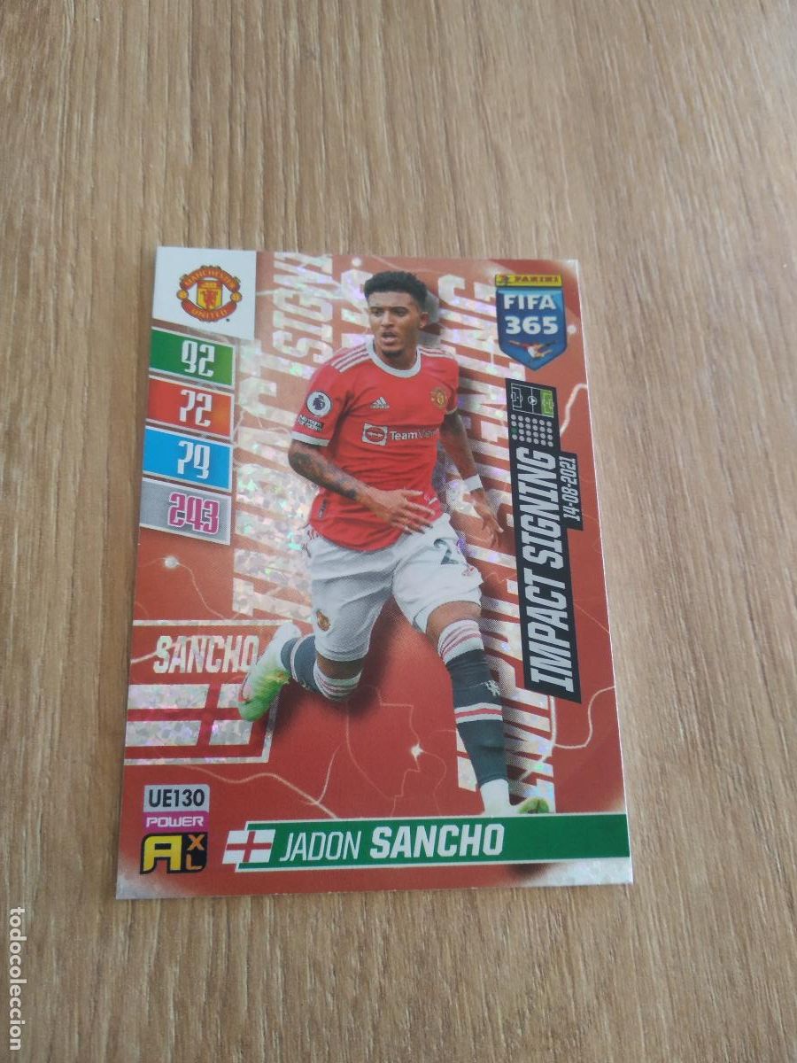 Cromos de F&uacute;tbol: UE 130 JADON SANCHO MANCHESTER UNITED CROMO FUTBOL PANINI ADRENALYN 21-22 FIFA 365 2021-2022