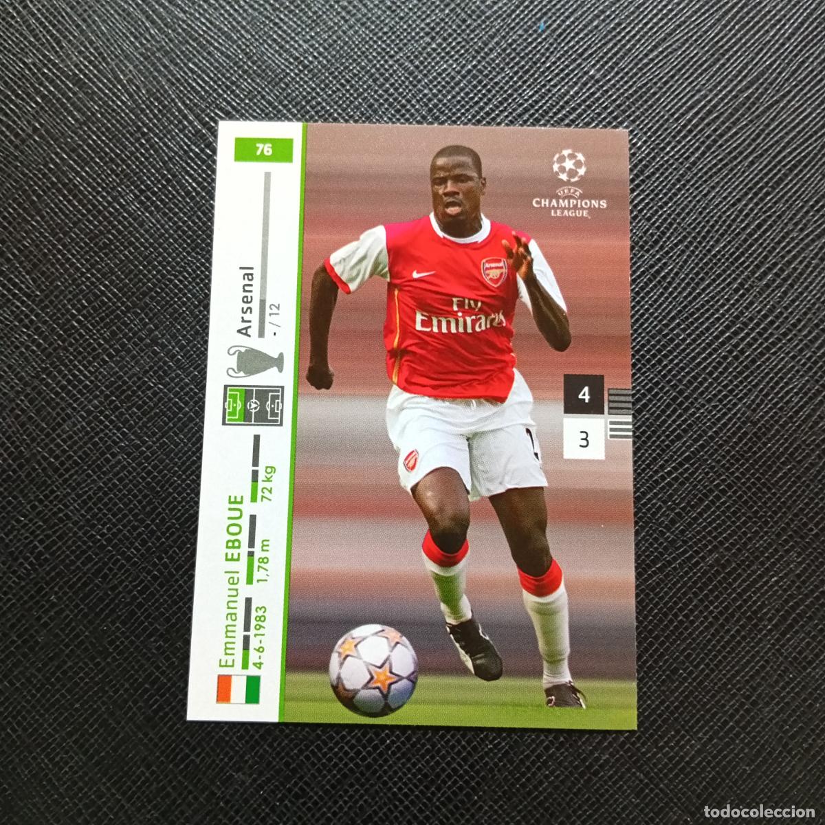 Cromos de F&uacute;tbol: 76 EBOUE ARSENAL PANINI TRADING CARDS UEFA CHAMPIONS LEAGUE 2007 2008 - (MD2002-2) PG48