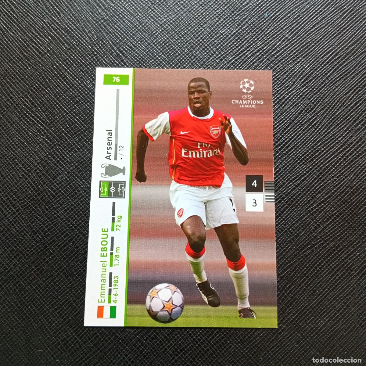Cromos de F&uacute;tbol: 76 EBOUE ARSENAL PANINI TRADING CARDS UEFA CHAMPIONS LEAGUE 2007 2008 - (MD2002-2) PG48 B