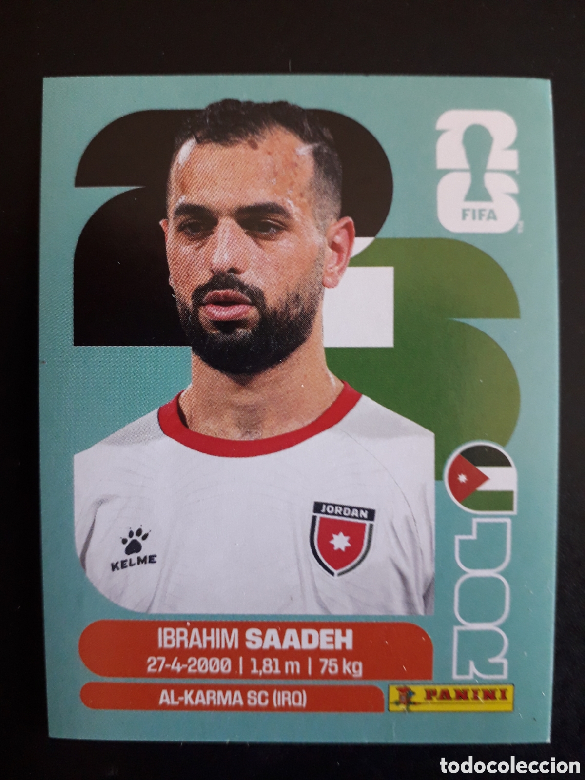 Cromos de F&uacute;tbol: SAADEH JORDANIA JOR 9 MUNDIAL F&Uacute;TBOL 2026 FIFA WORLD CUP PANINI SIN PEGAR PEDIDO M&Iacute;NIMO 3&euro;.