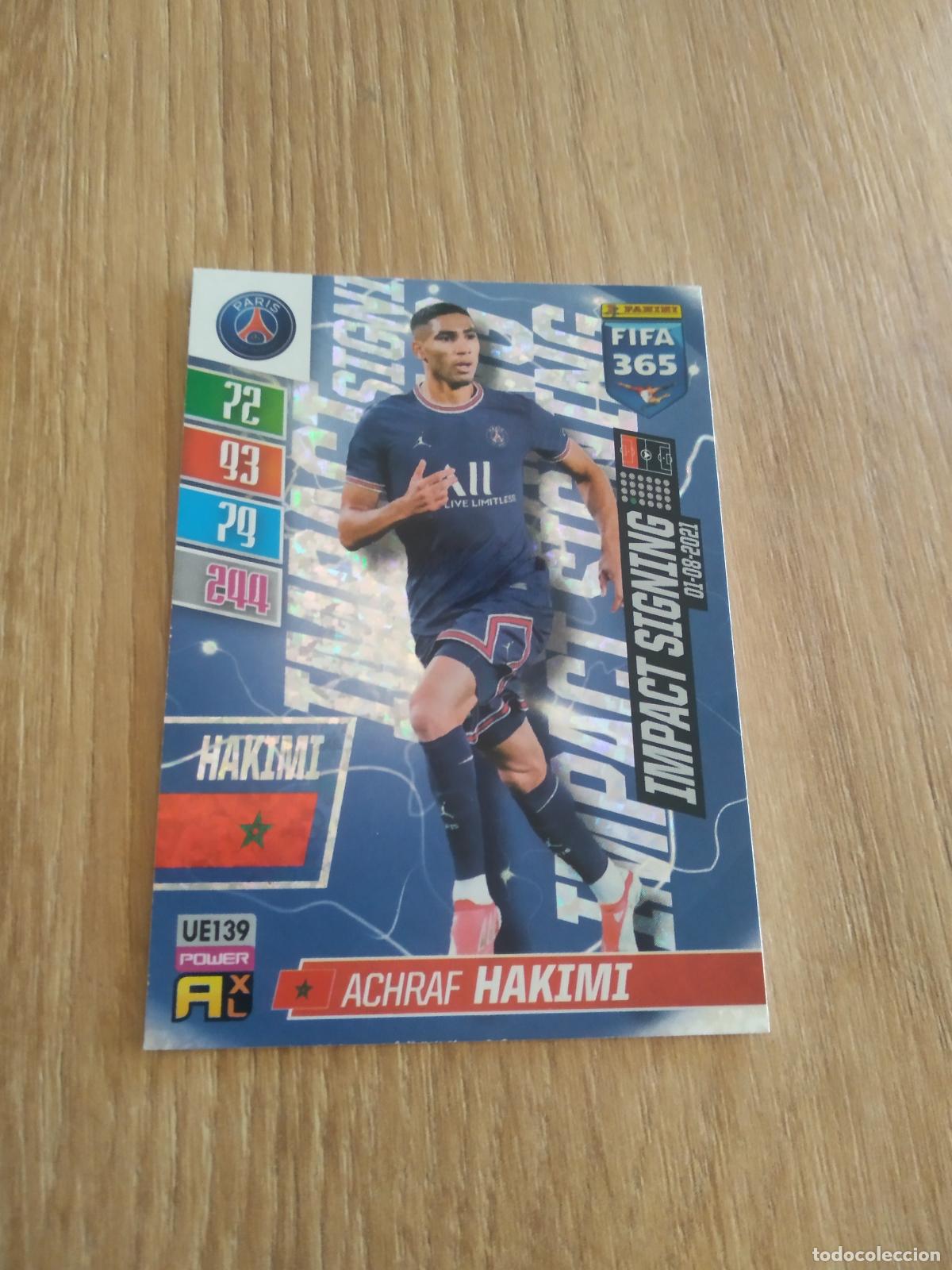 Cromos de F&uacute;tbol: UE 139 ACHRAF HAKIMI PARIS SAINT GERMAIN PSG CROMO FUTBOL PANINI ADRENALYN 21-22 FIFA 365 2021-2022