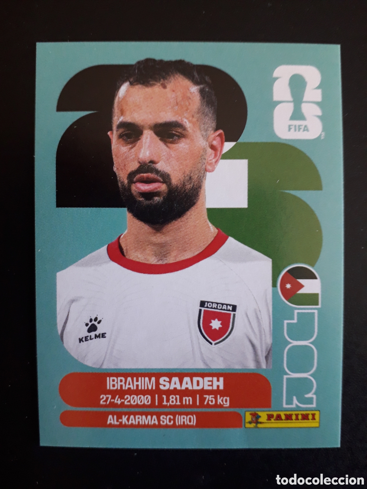 Cromos de F&uacute;tbol: SAADEH JORDANIA JOR 9 MUNDIAL F&Uacute;TBOL 2026 FIFA WORLD CUP PANINI SIN PEGAR PEDIDO M&Iacute;NIMO 3&euro;