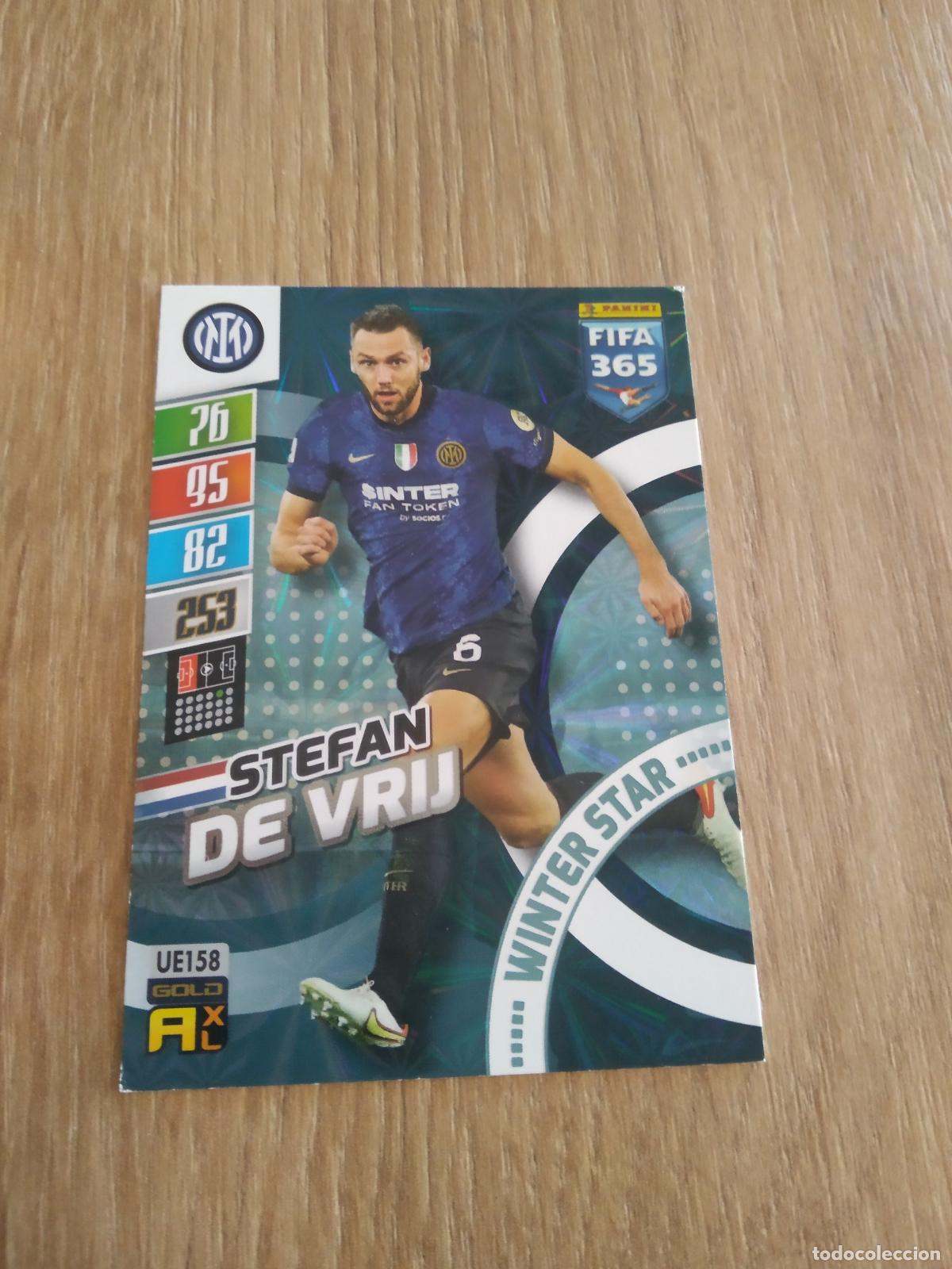 Cromos de F&uacute;tbol: UE 158 DE VRIJ INTER MILAN CROMO FUTBOL PANINI ADRENALYN 21-22 FIFA 365 2021-2022