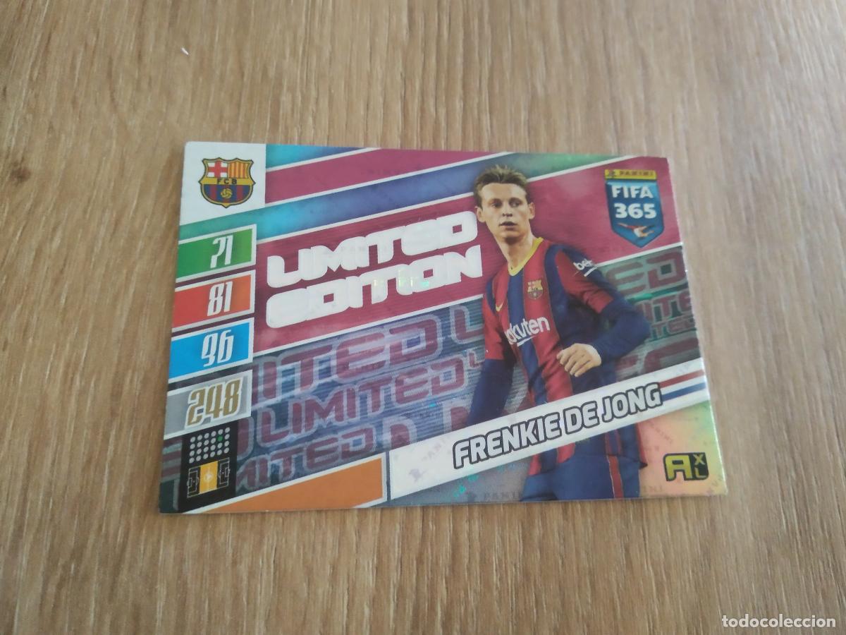 Cromos de F&uacute;tbol: DE JONG EDICION LIMITADA BARCELONA BAR&Ccedil;A CROMO FUTBOL PANINI ADRENALYN 21-22 FIFA 365 2021-2022