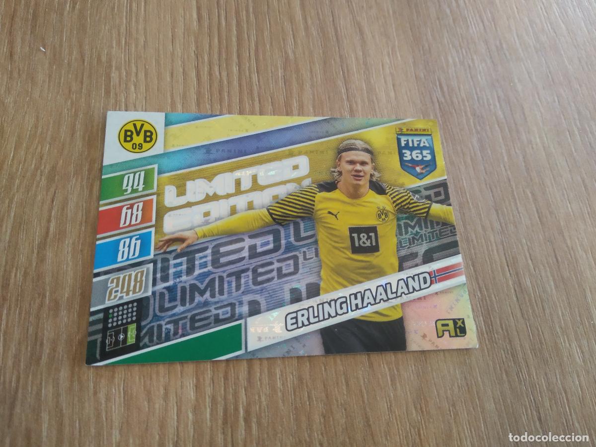 Cromos de F&uacute;tbol: HAALAND BORUSSIA DORTMUND EDICION LIMITADA CROMO FUTBOL PANINI ADRENALYN 21-22 FIFA 365 2021-2022