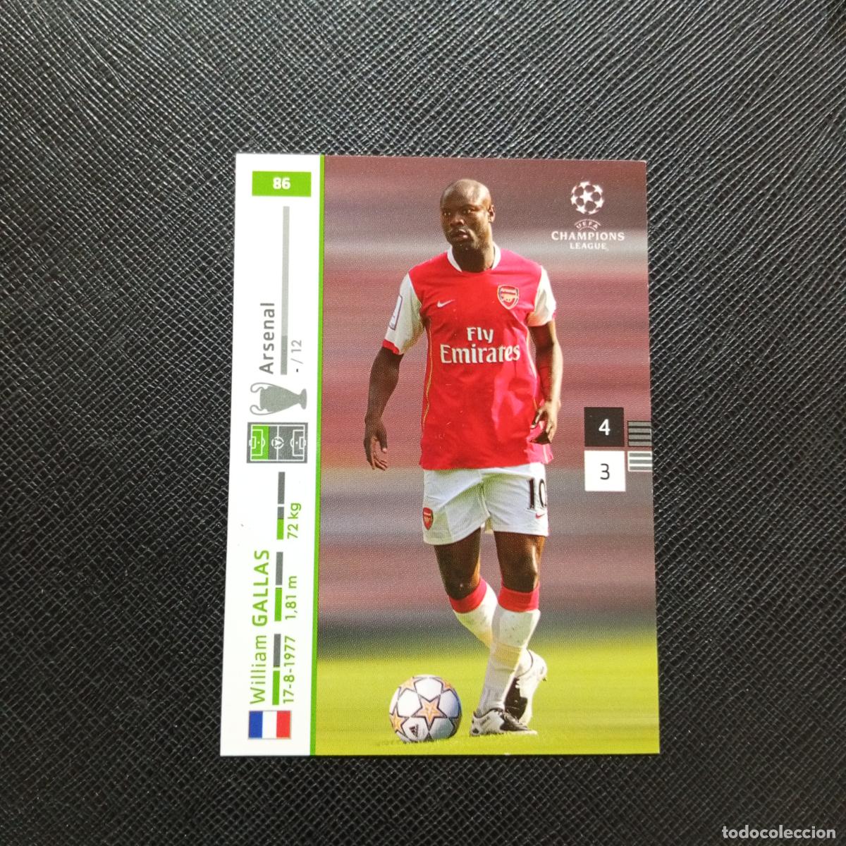 Cromos de F&uacute;tbol: 86 GALLAS ARSENAL PANINI TRADING CARDS UEFA CHAMPIONS LEAGUE 2007 2008 - (MD2002-2) PG50 B