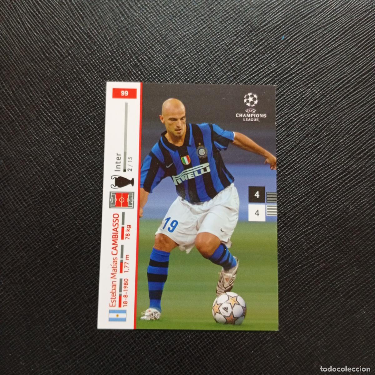Cromos de Futebol: 99 CAMBIASSO INTER MILAN PANINI TRADING CARDS UEFA CHAMPIONS LEAGUE 2007 2008 - (MD2002-2) PG51