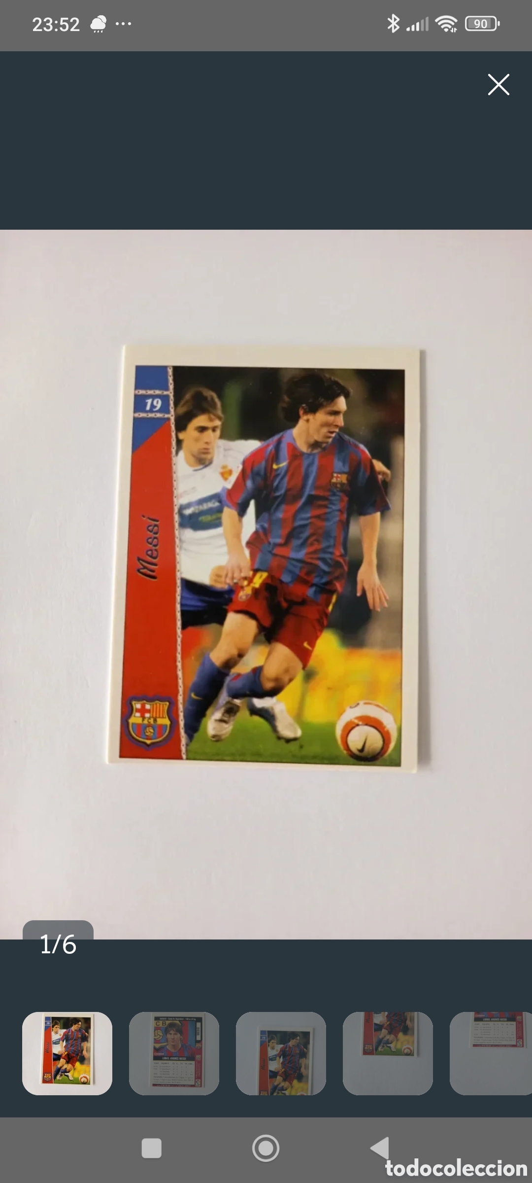 Cromos de F&uacute;tbol: Cromo de Messi mundicromo 2007