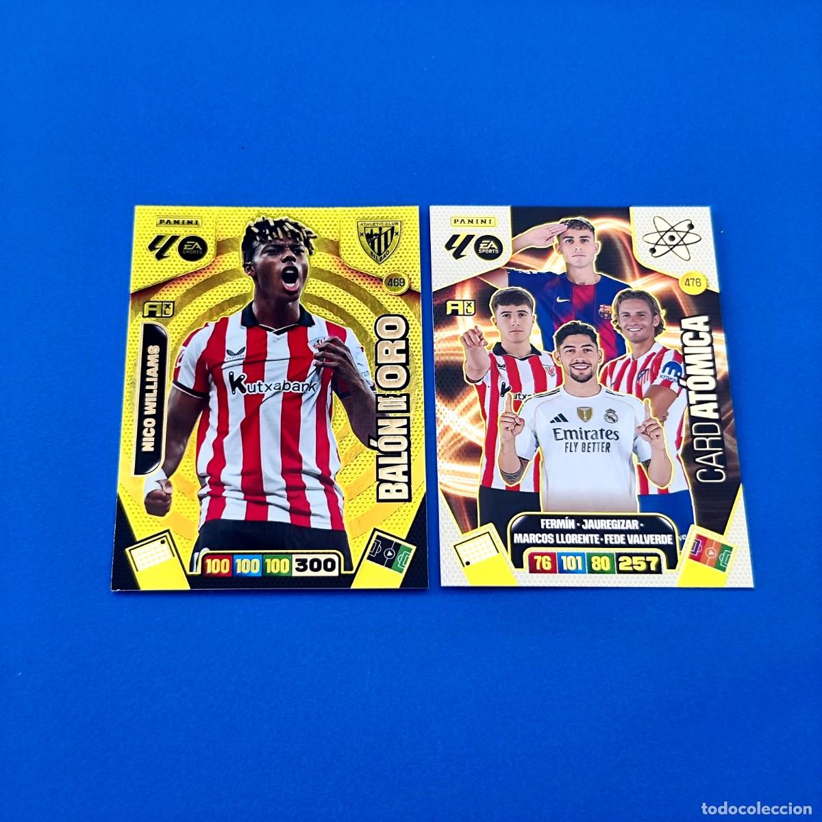 Cromos de F&uacute;tbol: Adrenalyn 2025 2026 / 25 26 Bal&oacute;n de Oro Nico Williams 469 - Card At&oacute;mica 476