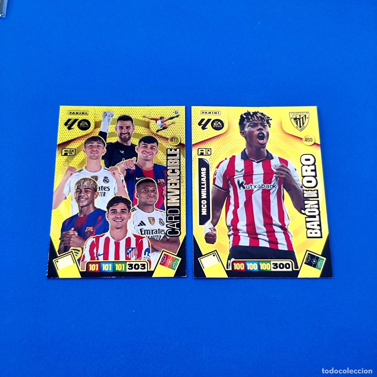 Cromos de F&uacute;tbol: Adrenalyn 2025 2026 / 25 26 Bal&oacute;n de Oro Nico Williams 469 - Card Invencible 477
