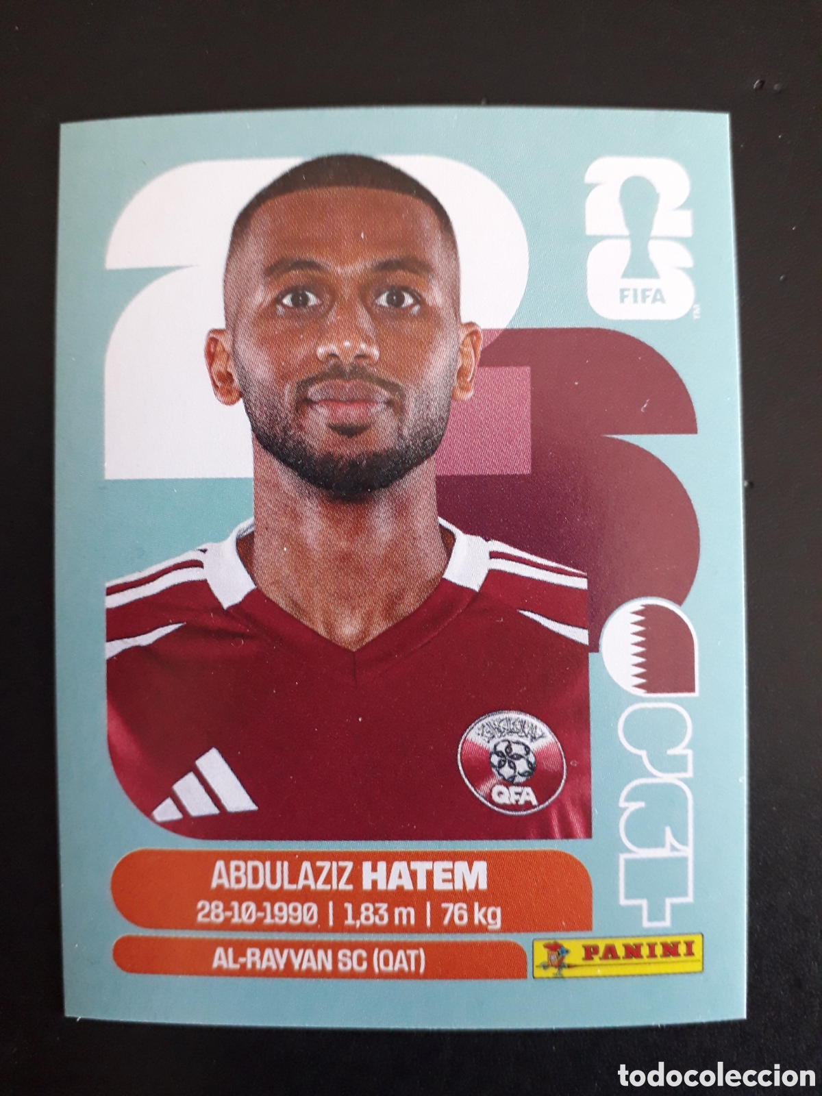 Cromos de F&uacute;tbol: HATEM QATAR QAT 15 MUNDIAL F&Uacute;TBOL 2026 FIFA WORLD CUP PANINI SIN PEGAR PEDIDO M&Iacute;NIMO 3&euro;.