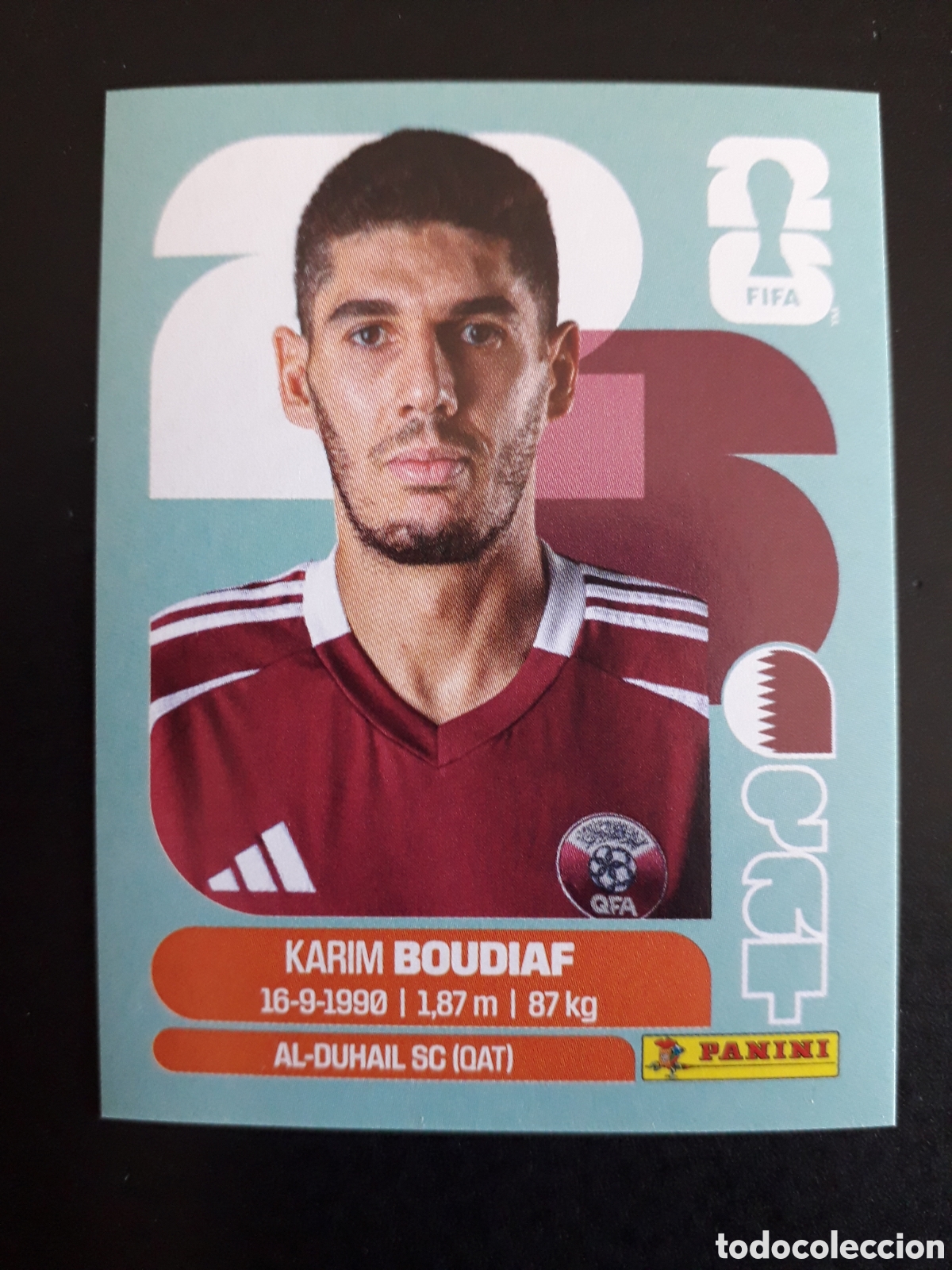 Cromos de F&uacute;tbol: BOUDIAF QATAR QAT 10 MUNDIAL F&Uacute;TBOL 2026 FIFA WORLD CUP PANINI SIN PEGAR PEDIDO M&Iacute;NIMO 3&euro;.