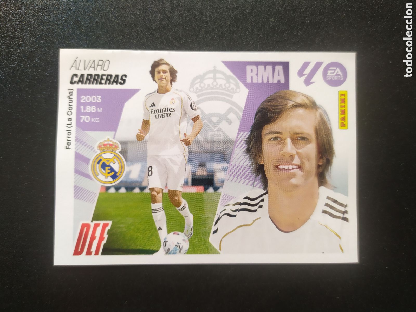 Fu&szlig;ball-Sticker: Liga este 2025 2026 25 26 panini Carreras fichaje n&deg; 18 Real Madrid