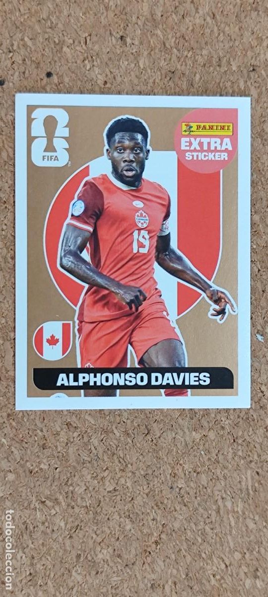 Cromos de F&uacute;tbol: FIFA WORLD CUP 2026 STICKER BRONCE ALPHONSO DAVIES CANADA (EXTRA STICKER) # PANINI