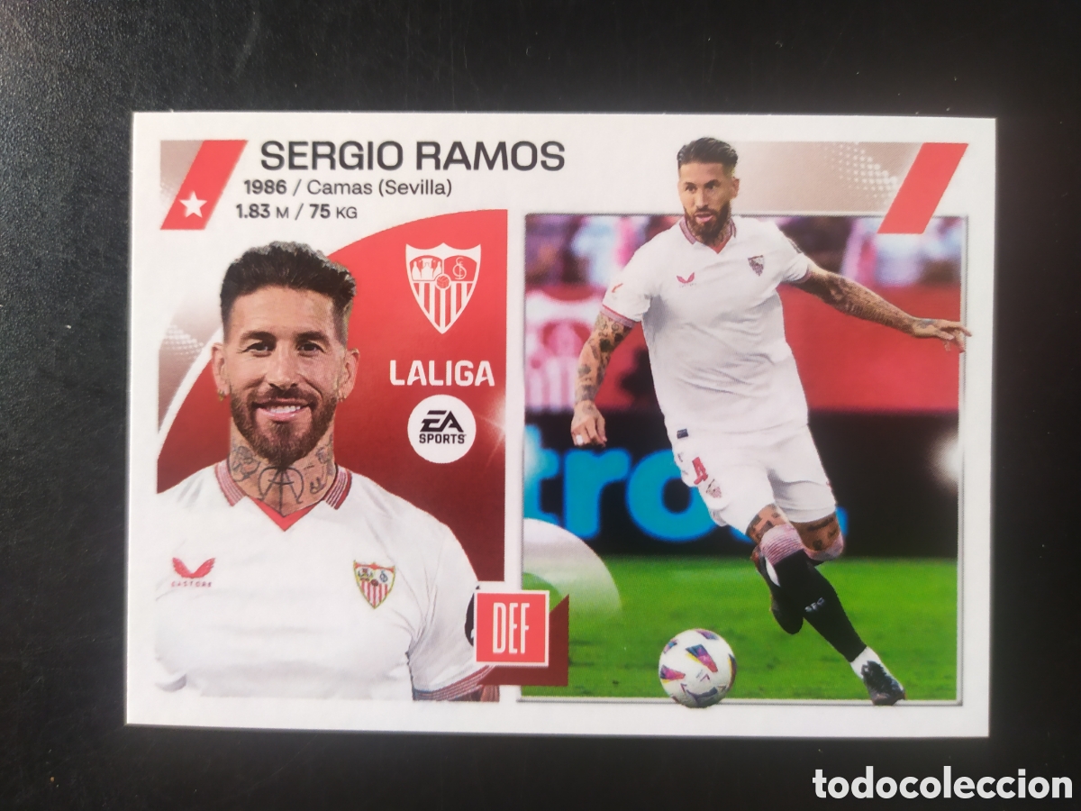 Cromos de F&uacute;tbol: Liga este 2023 2024 23 24 panini Sergio Ramos fichaje n&deg; 60 Sevilla