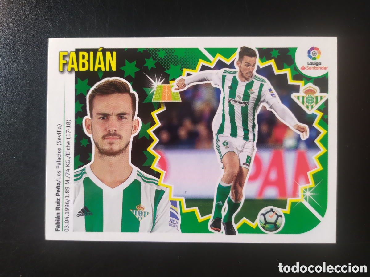 Cromos de F&uacute;tbol: Liga este 2018 2019 18 19 panini Fabi&aacute;n n&deg; 12 Real Betis