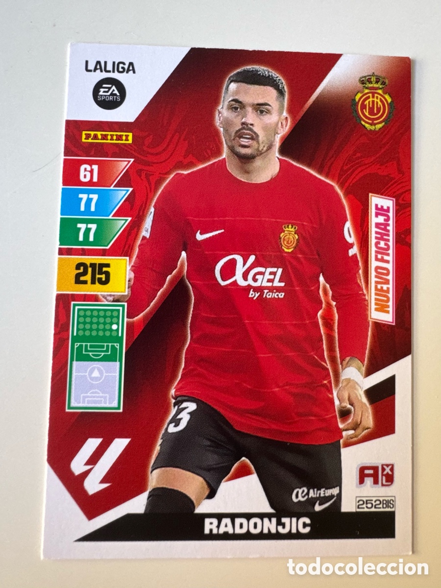 Cromos de F&uacute;tbol: PANINI ADRENALYN XL La Liga 2023 2024 23 24 Nemanja Radonjić RCD Mallorca N&ordm; 252 BIS