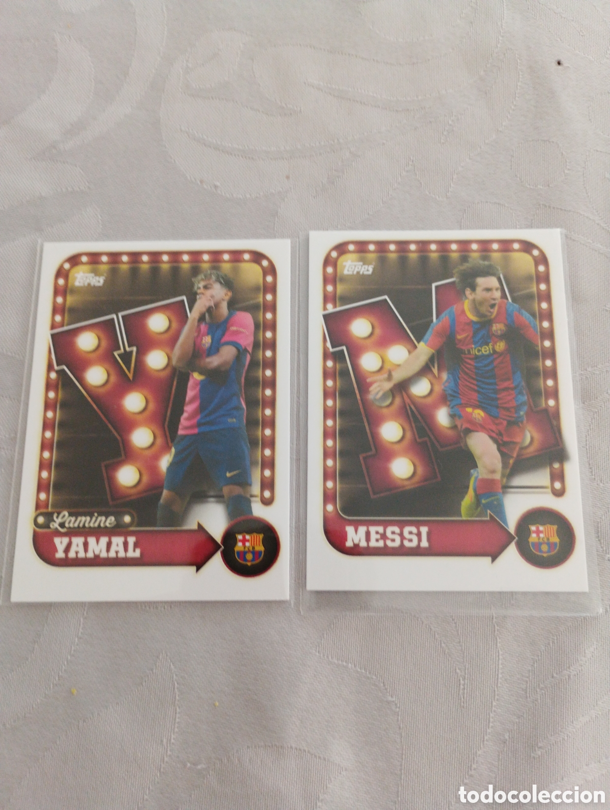 Cromos de F&uacute;tbol: Lote FC Barcelona lam&iacute;ne yamal y Messi