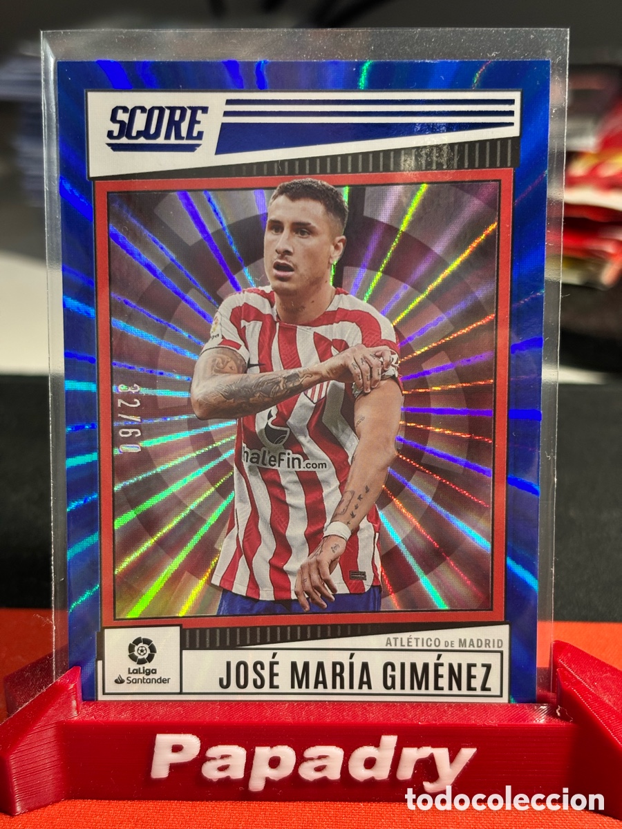 Cromos de F&uacute;tbol: Panini Score La Liga 2022-23 Jose Maria Gimenez Atletico Madrid Blue Laser /60
