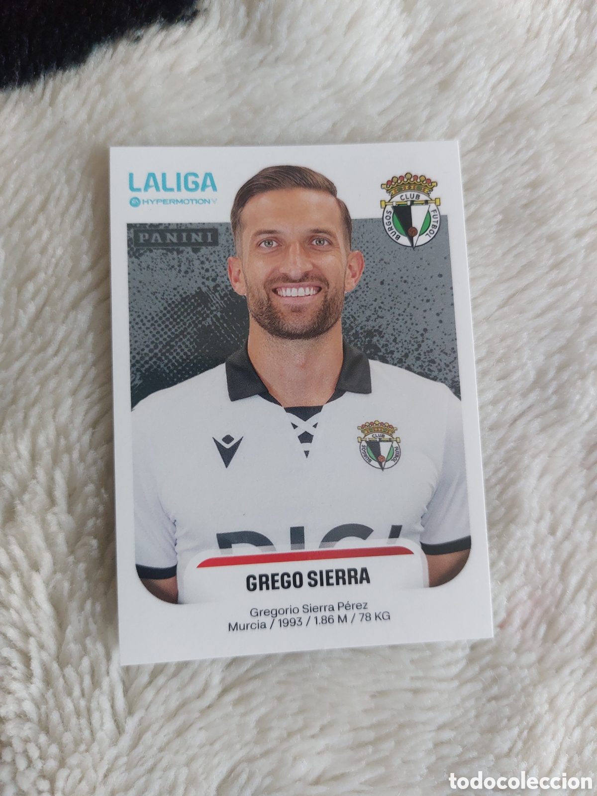 Cromos de F&uacute;tbol: 66 GREGO SIERRA BURGOS SEGUNDA 2&ordf; DIVISI&Oacute;N LIGA HYPERMOTION 2025 2026 25 26