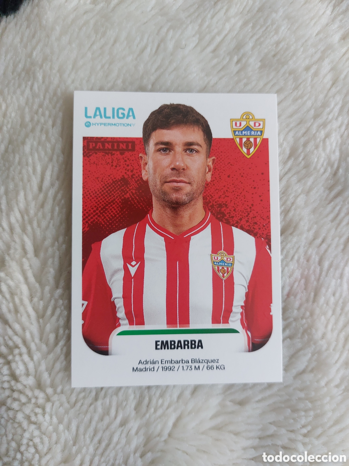 Cromos de F&uacute;tbol: 37 EMBARBA ALMERIA PANINI LIGA HYPERMOTION 25 26 2025 2026