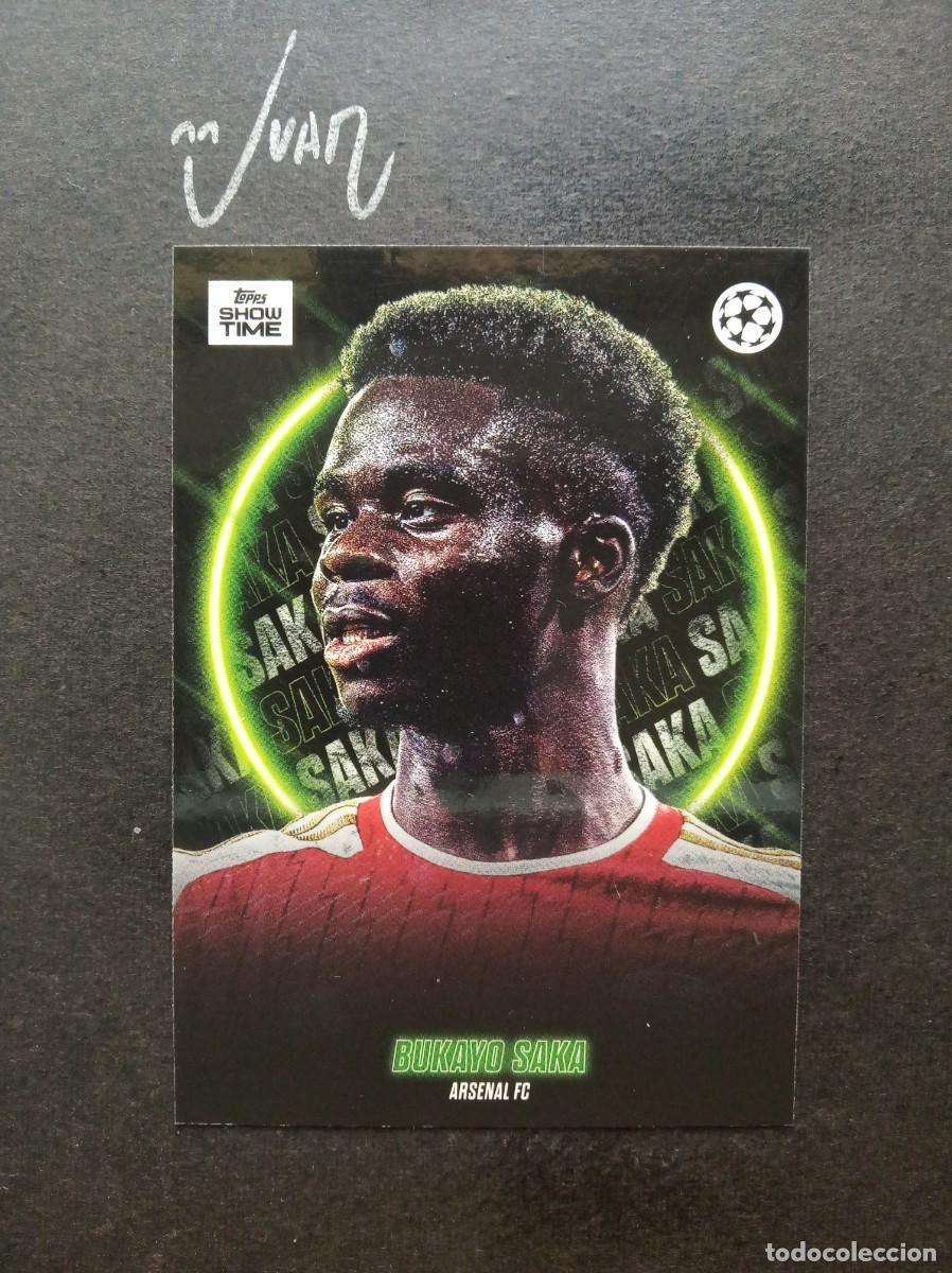 Cromos de F&uacute;tbol: BUKAYO SAKA ARSENAL INGLATERRA ⚽ TOPPS &reg; SHOWTIME UCC UEFA CLUB COMPETITIONS 2023 2024 23 23 NUEVO