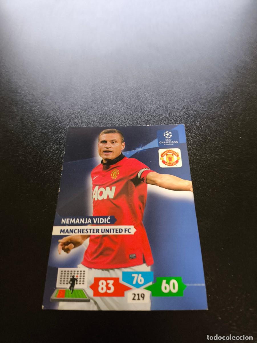 Cromos de F&uacute;tbol: Nemanja Vidić MANCHESTER UNITED PANINI ADRENALYN XL UEFA CHAMPIONS LEAGUE 2013 2014 13 14