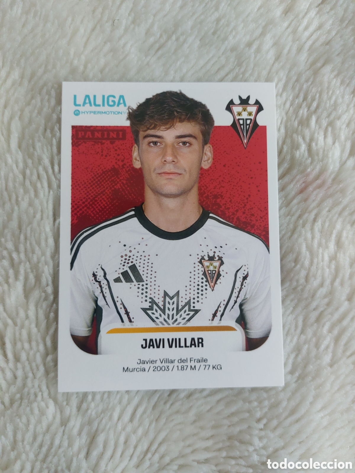 Cromos de F&uacute;tbol: 15 JAVI VILLAR ALBACETE PANINI LIGA HYPERMOTION 25 26 2025 2026