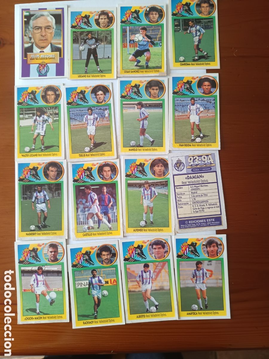 Figurine di Calcio: CROMOS 16. VALLADOLID 93-94,