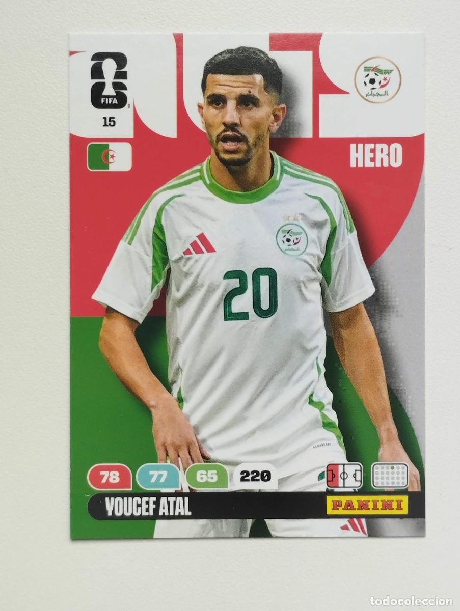 Cromos de F&uacute;tbol: CROMO CARD ADRENALYN MUNDIAL WORLD CUP 2026 HERO 15 YOUCEF ATAL ARGELIA