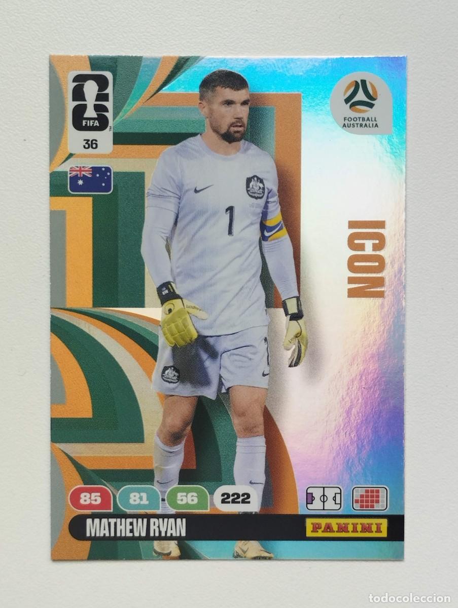 Cromos de F&uacute;tbol: CROMO CARD ADRENALYN MUNDIAL WORLD CUP 2026 ICON 36 MATHEW RYAN AUSTRALIA